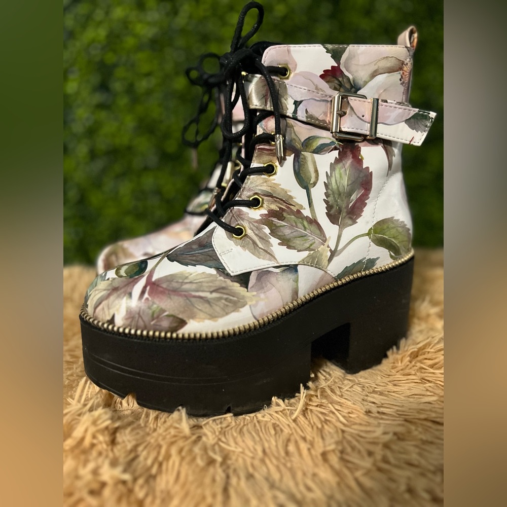 Floral Platform Boots